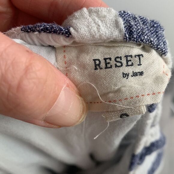 Reset by Jane Tie-Back Jumpsuit Blue/White SzS - Picture 8 of 10